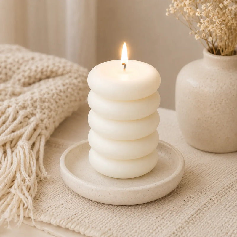 Hand-poured luxury soy candle with floral fragrance