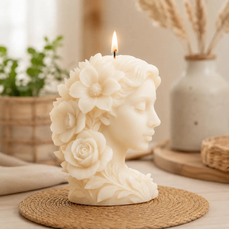 Aromatic soy wax candle for relaxing atmosphere