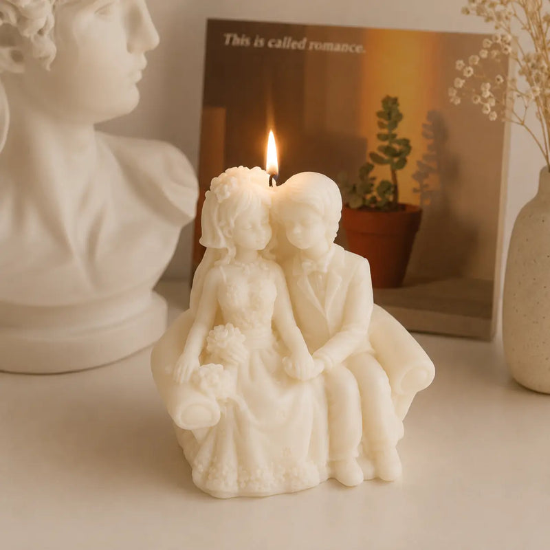 Handcrafted soy candle for office desk aromatherapy