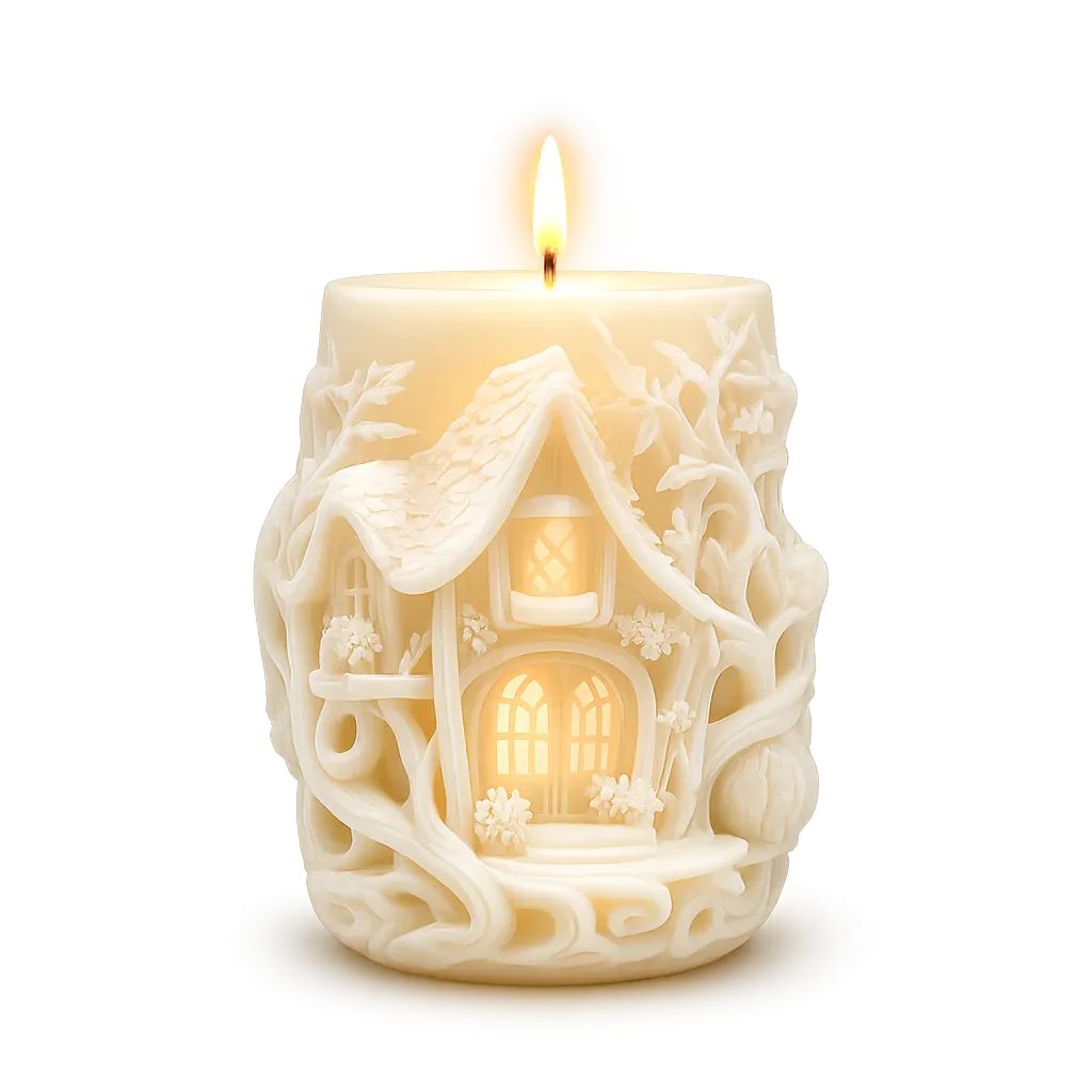 Vanilla scented luxury soy wax candle for bedroom ambience