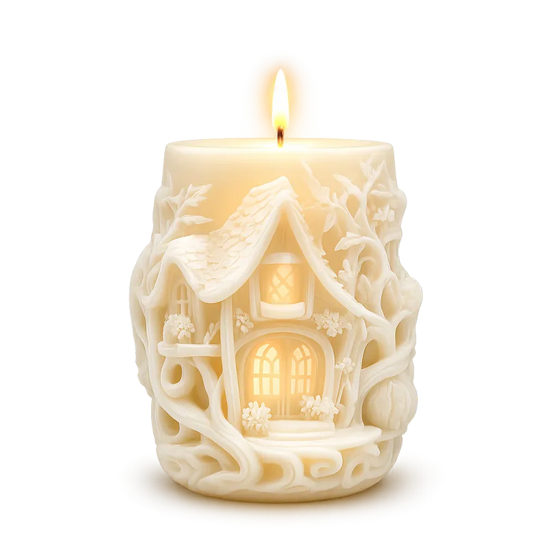 Vanilla scented luxury soy wax candle for bedroom ambience