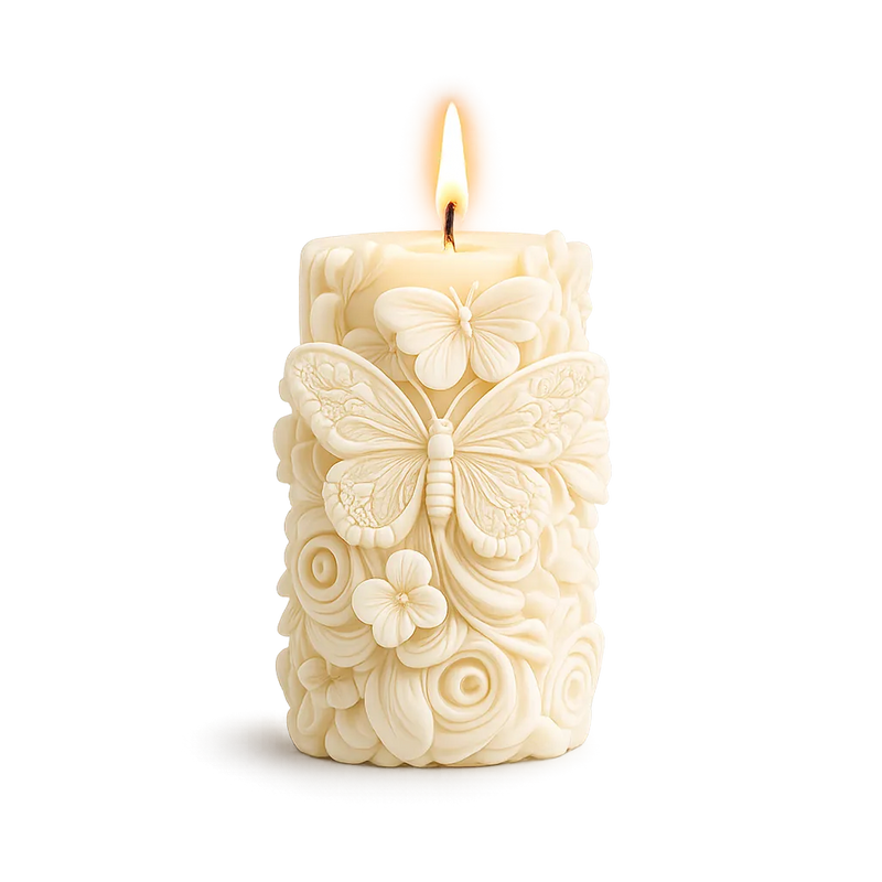 Handcrafted soy candle for office desk aromatherapy