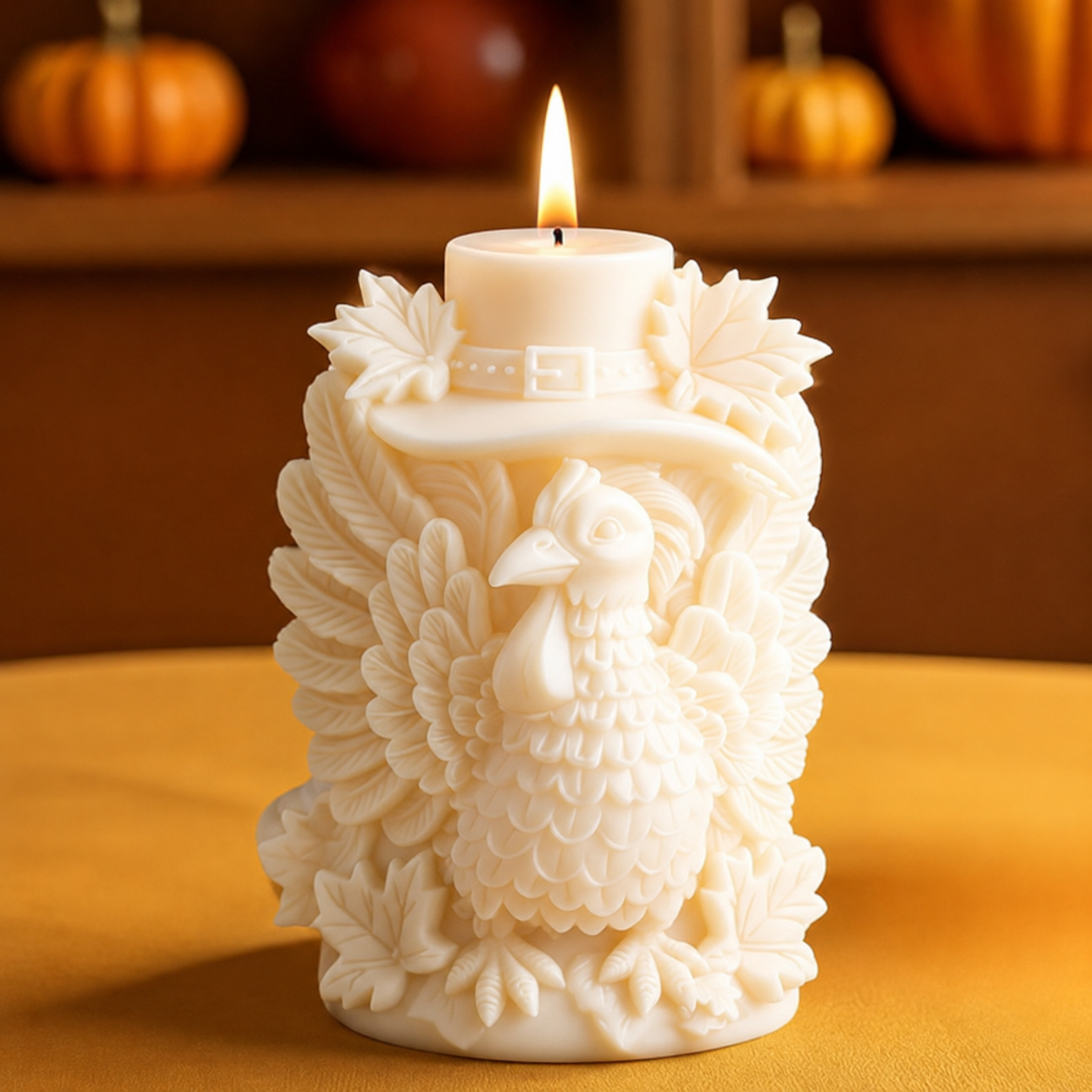 Turkey Hat Vanilla Sculpted Candle – 178g DCPL Candles