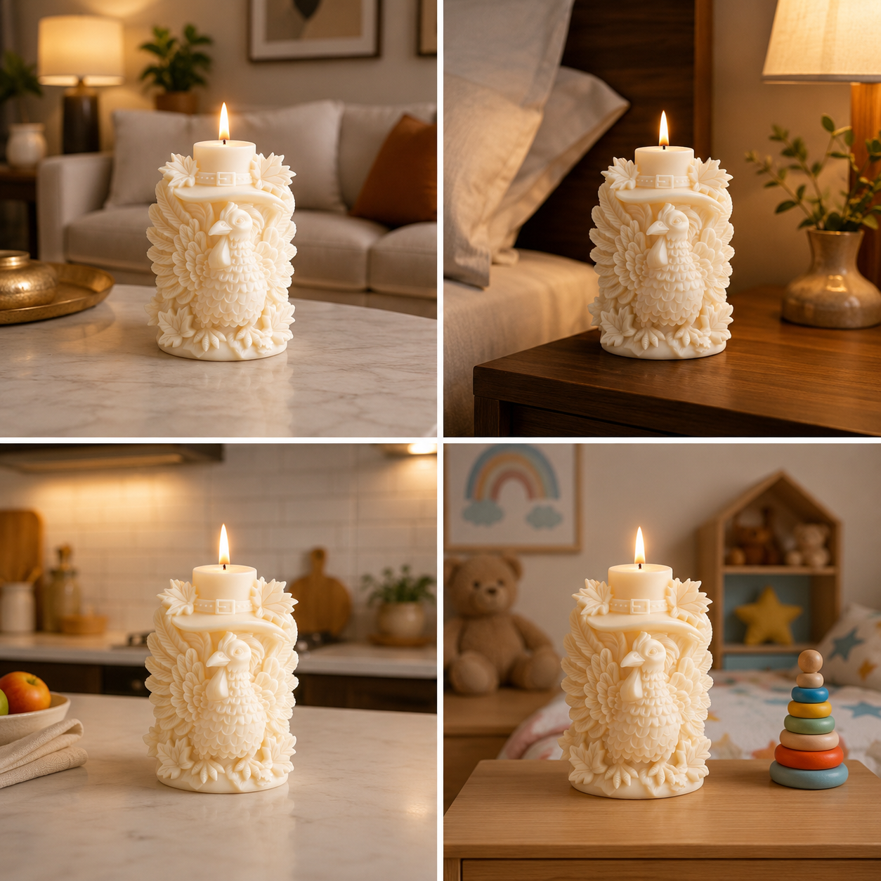 Turkey Hat Vanilla Sculpted Candle – 178g DCPL Candles