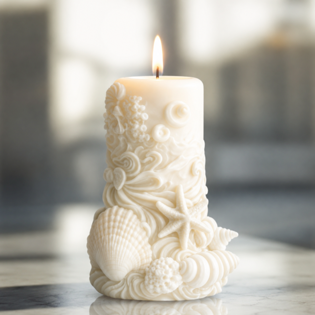 Ocean Breeze Vanilla Scented Decorative Candle, 119ml DCPL Candles