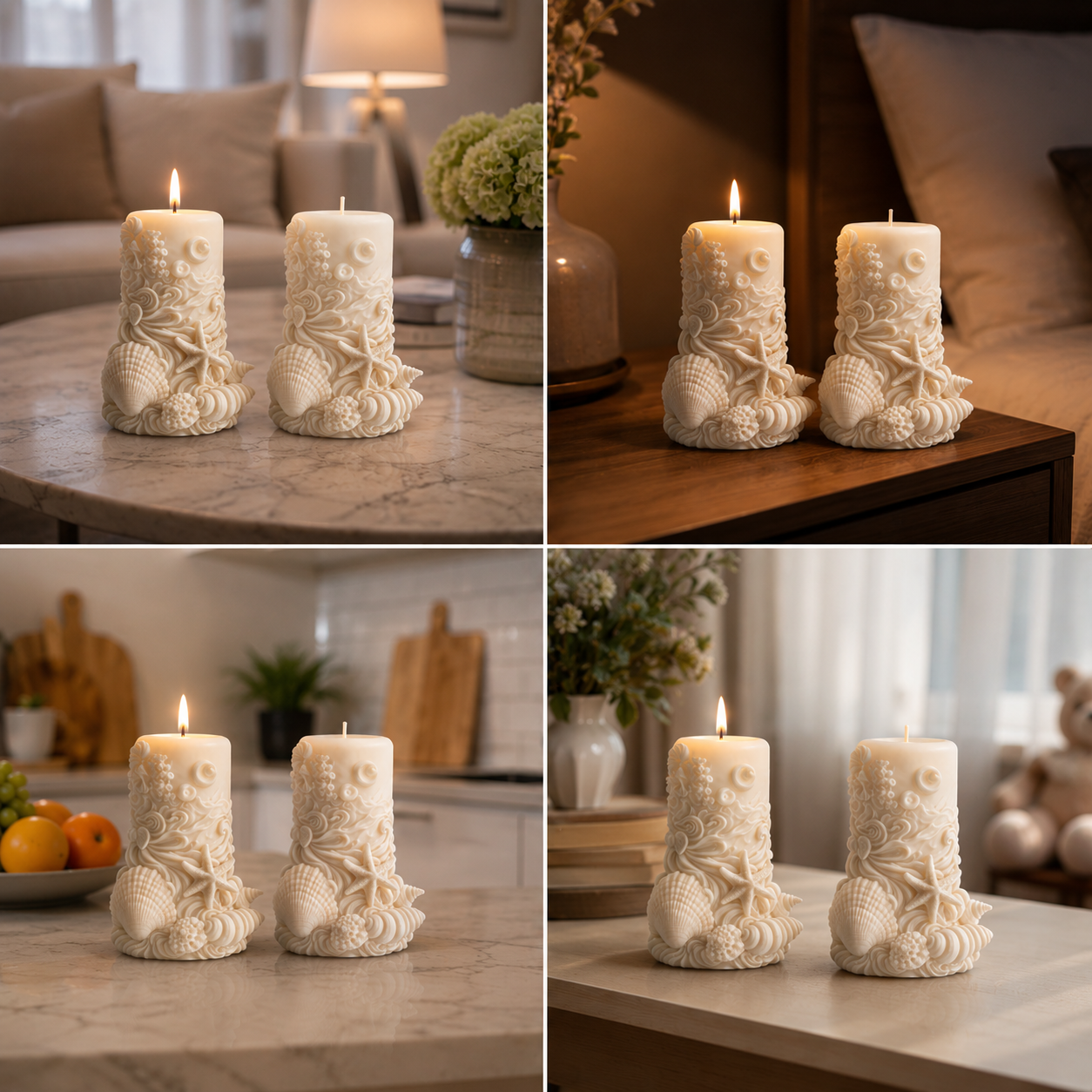 Ocean Breeze Vanilla Scented Decorative Candle, 119ml DCPL Candles