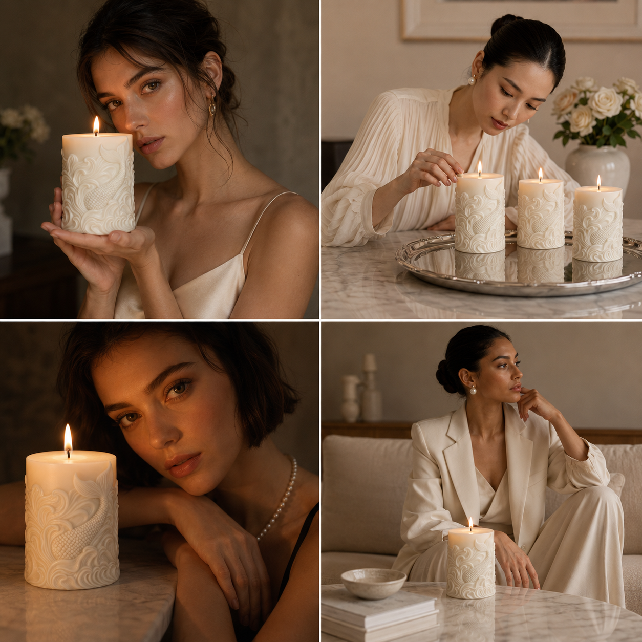 Mermaid Sculpted Vanilla Scented Decorative Candle, 270g DCPL Candles