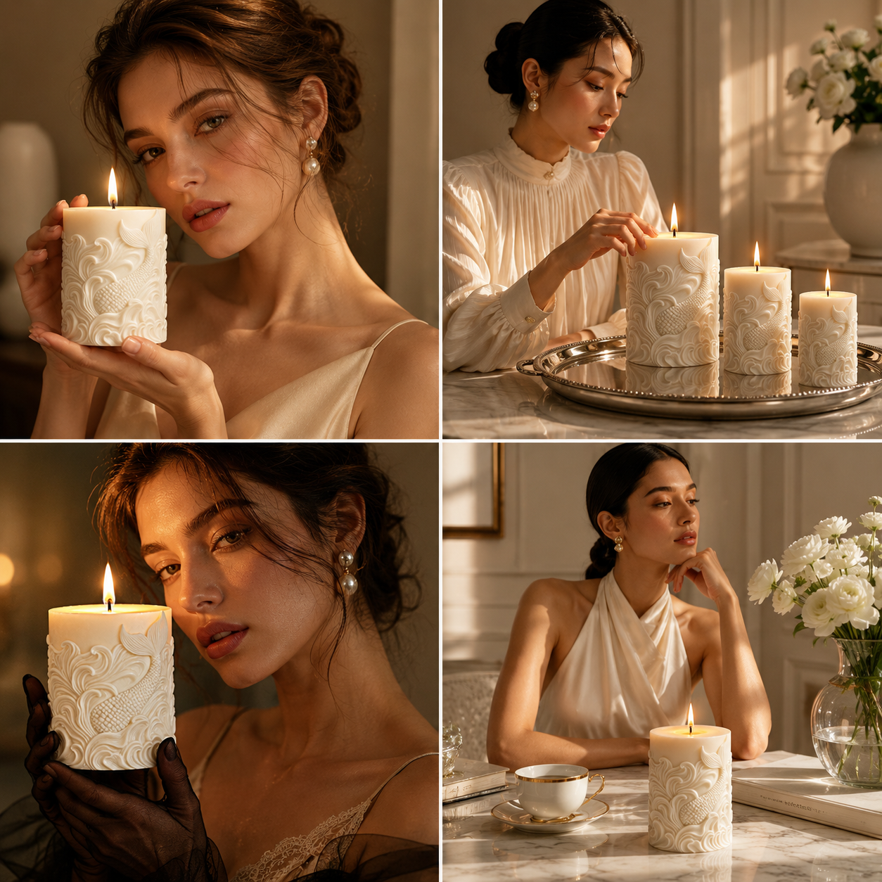 Royal Swirl Vanilla Scented Pillar Candle, 152ml DCPL Candles