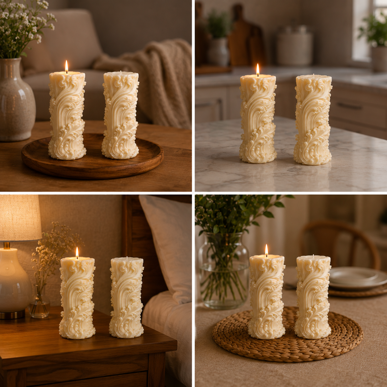 Royal Swirl Vanilla Scented Pillar Candle, 152ml DCPL Candles