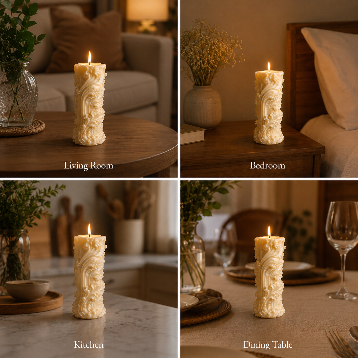 Royal Swirl Vanilla Scented Pillar Candle, 152ml DCPL Candles