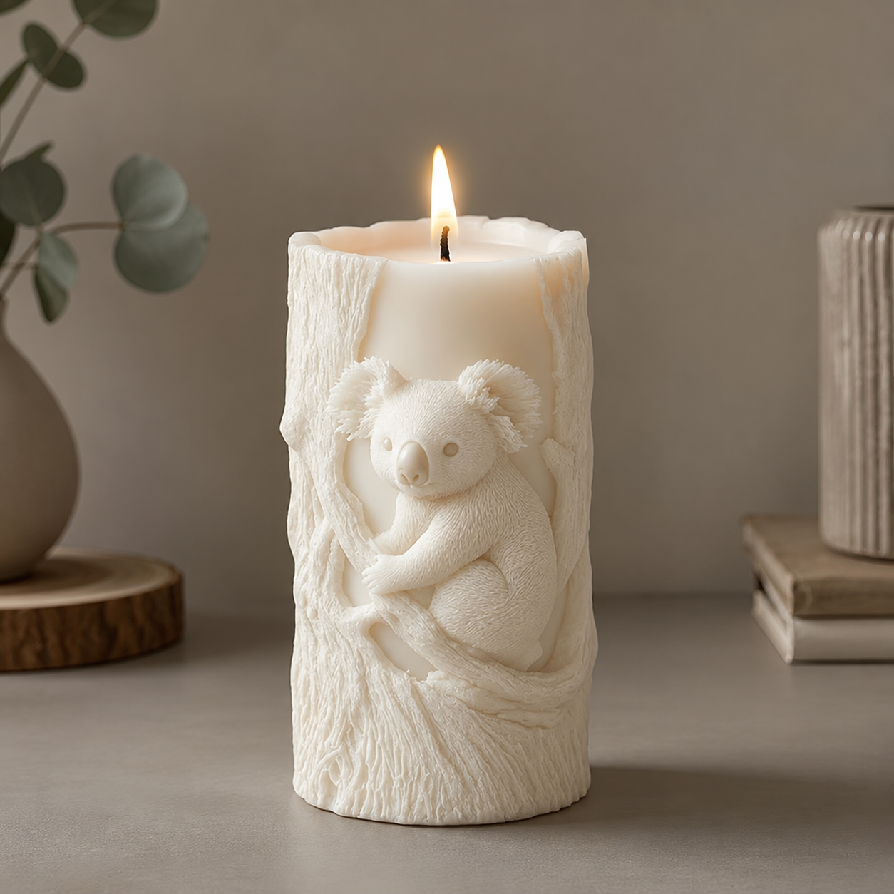 Koala Tree Hug Decorative Vanilla Scented Candle, 210g DCPL Candles