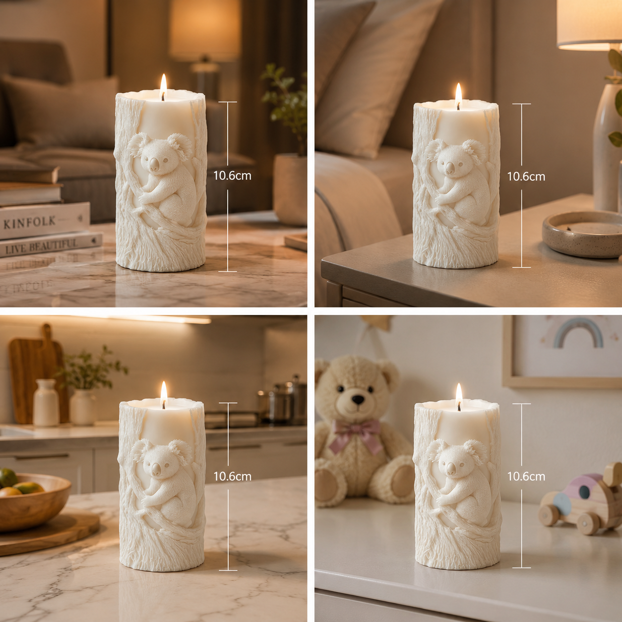 Koala Tree Hug Decorative Vanilla Scented Candle, 210g DCPL Candles