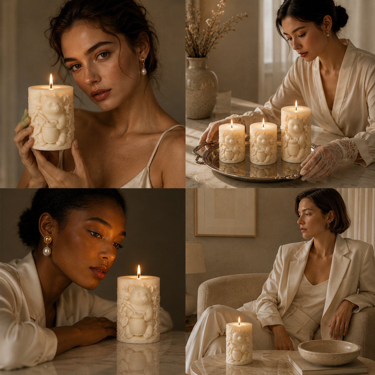 Honey Bear Vanilla Scented Decorative Candle, 210g DCPL Candles