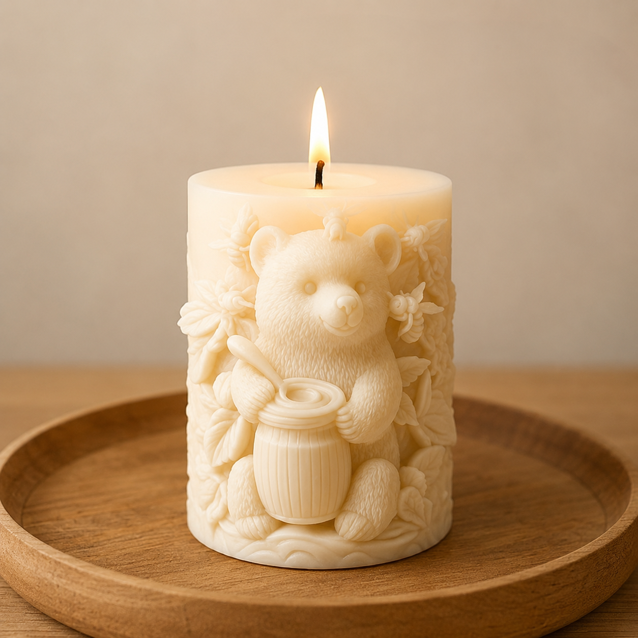 Honey Bear Vanilla Scented Decorative Candle, 210g DCPL Candles