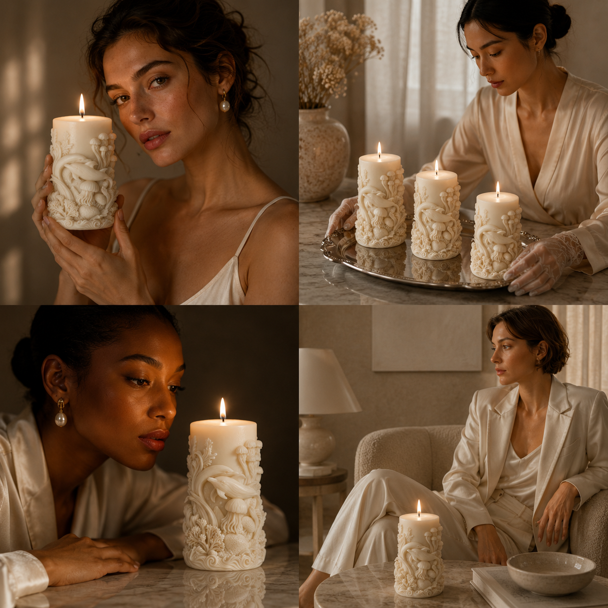 Dolphin & Ocean Sculpted Vanilla Scented Candle, 208gm DCPL Candles