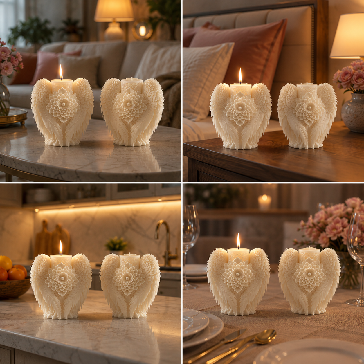Angel Wings Decorative Vanilla Scented Candle, 188gm DCPL Candles