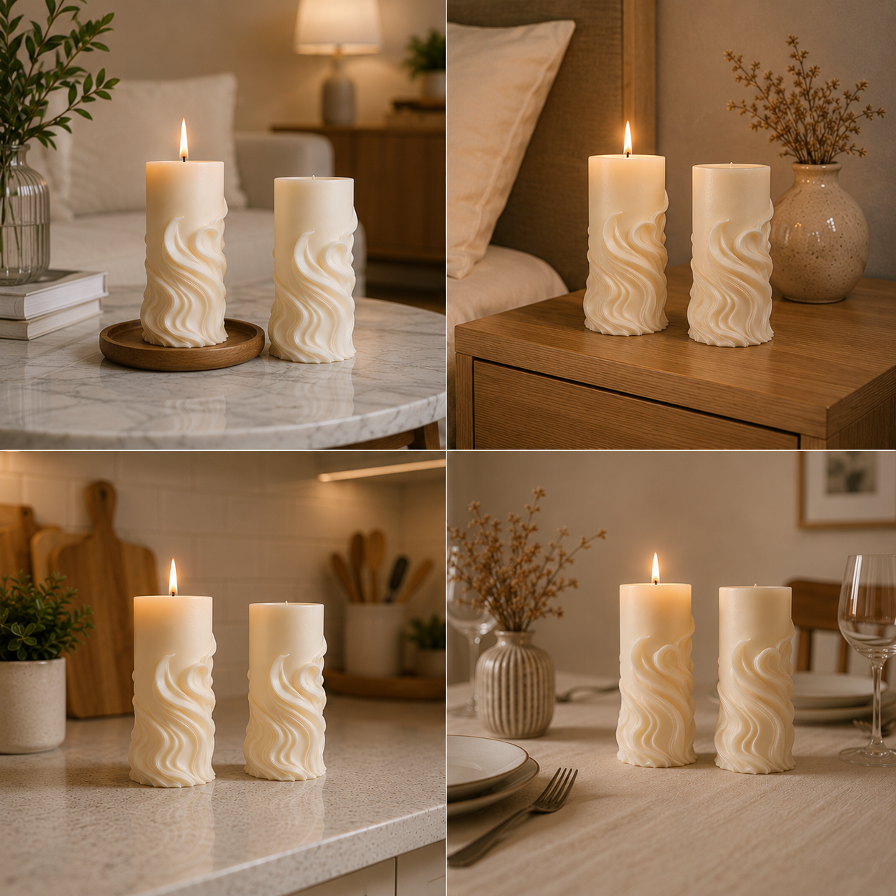 Vanilla Scented Designer Pillar Decorative Candle, 325ml DCPL Candles