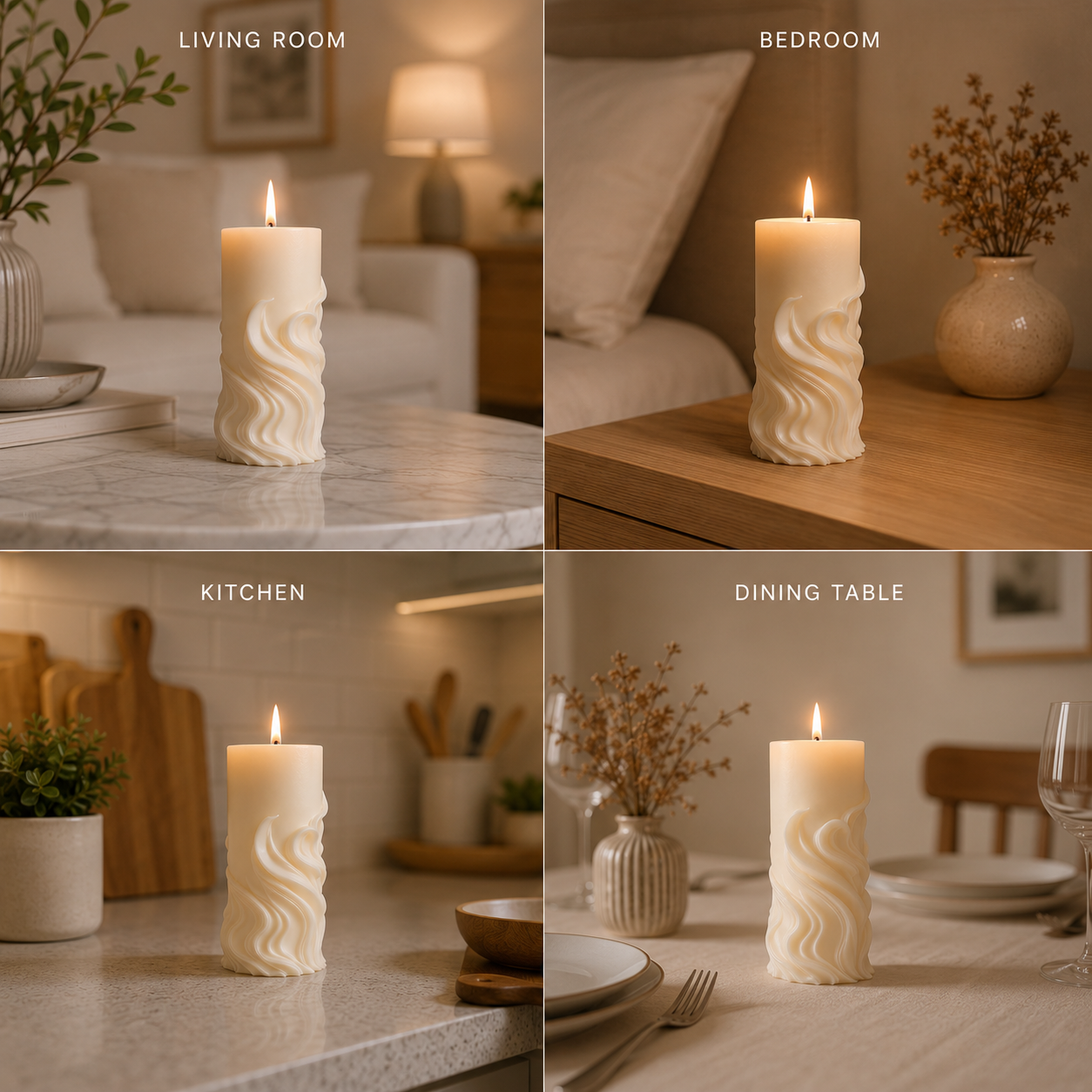 Vanilla Scented Designer Pillar Decorative Candle, 325ml DCPL Candles