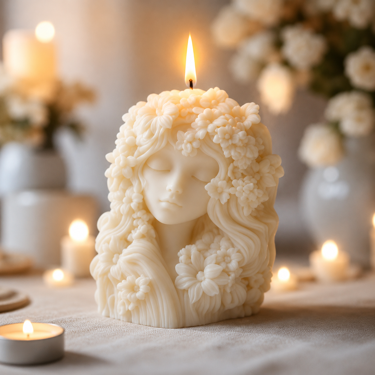 Floral Dream Girl Vanilla Scented Soy Candle, 200g DCPL Candles