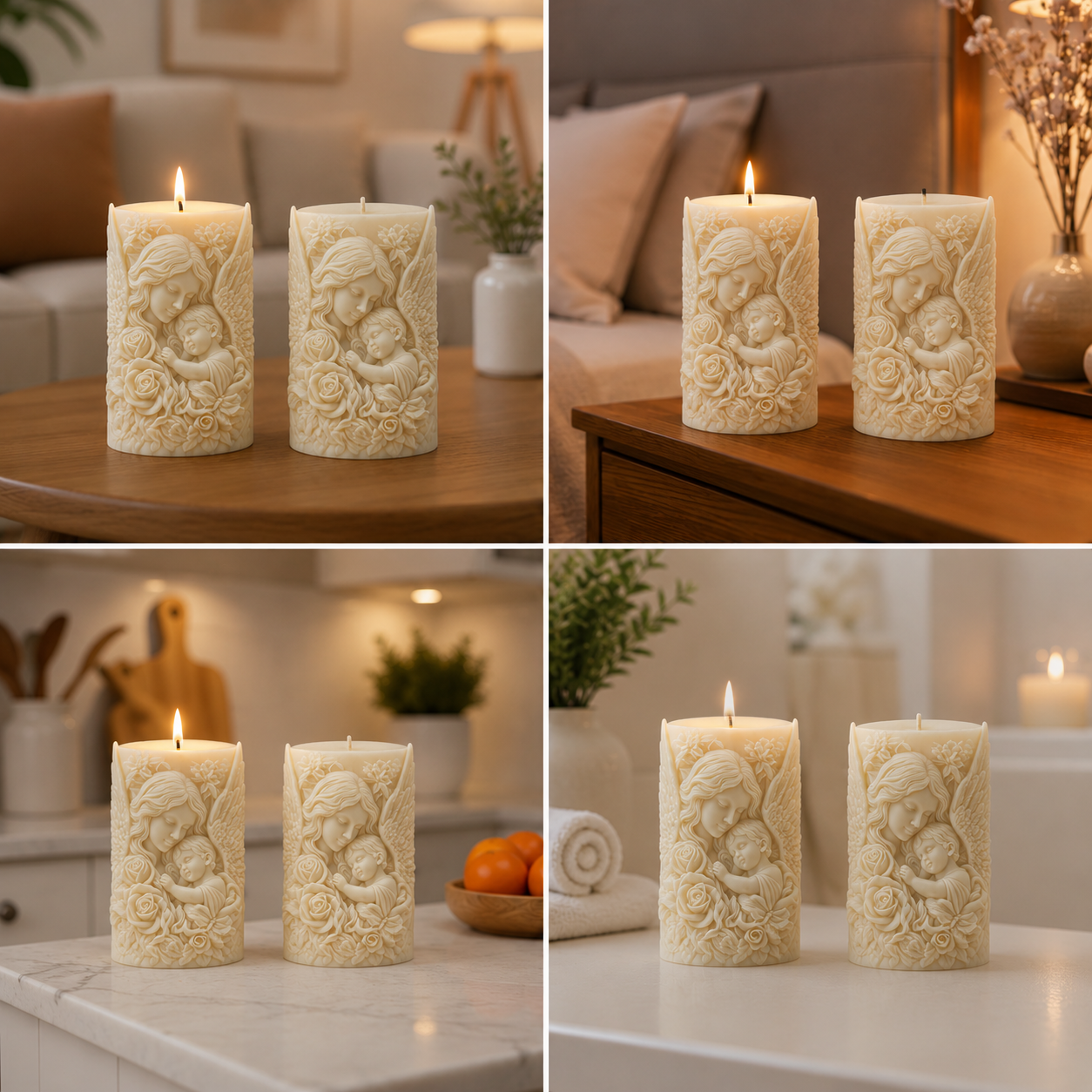 Hand-Embossed Decorative Pillar Candle – Aesthetic Home Decor & Gifting, 238ml DCPL Candles