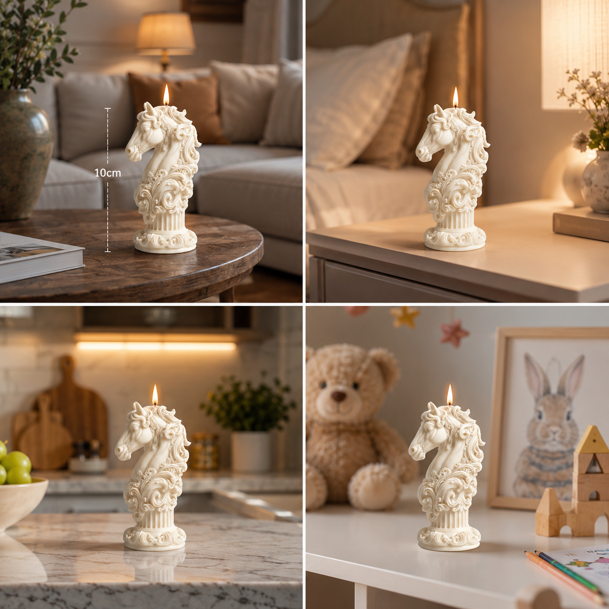 Horse Sculpture Decorative Vanilla Scented Soy Wax Candle, 70g DCPL Candles