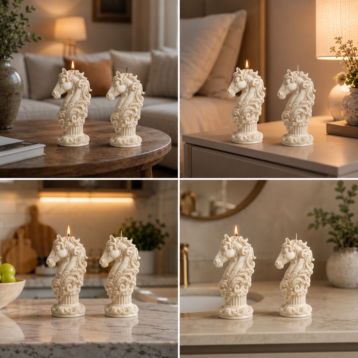 Horse Sculpture Decorative Vanilla Scented Soy Wax Candle, 70g DCPL Candles