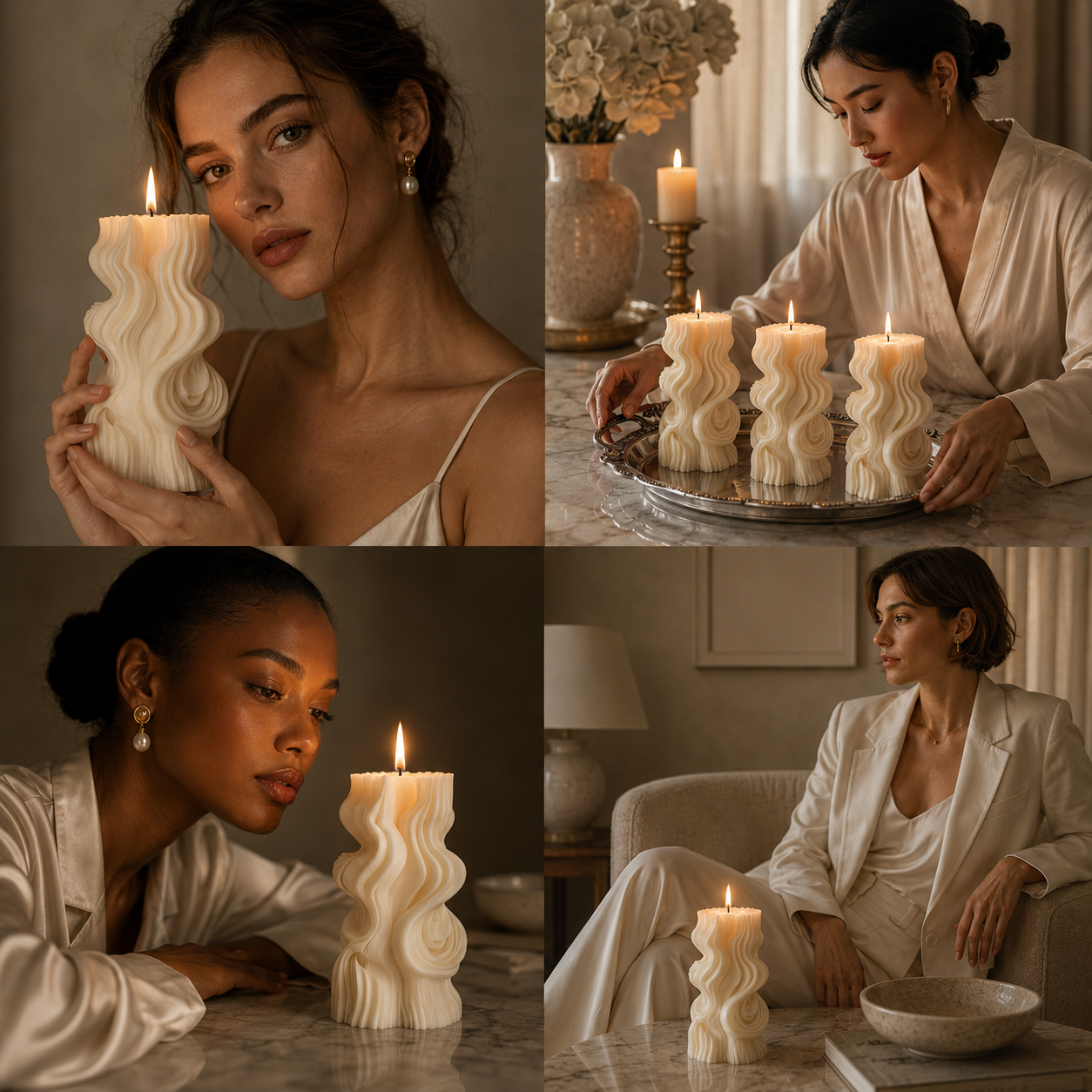 Modern Vanilla Wave Sculpt Soy Candle, 156g DCPL Candles