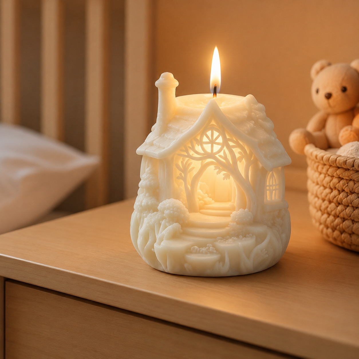 Fairy Cottage Decorative Vanilla Scented Soy Wax Gift Candle, 198g DCPL Candles