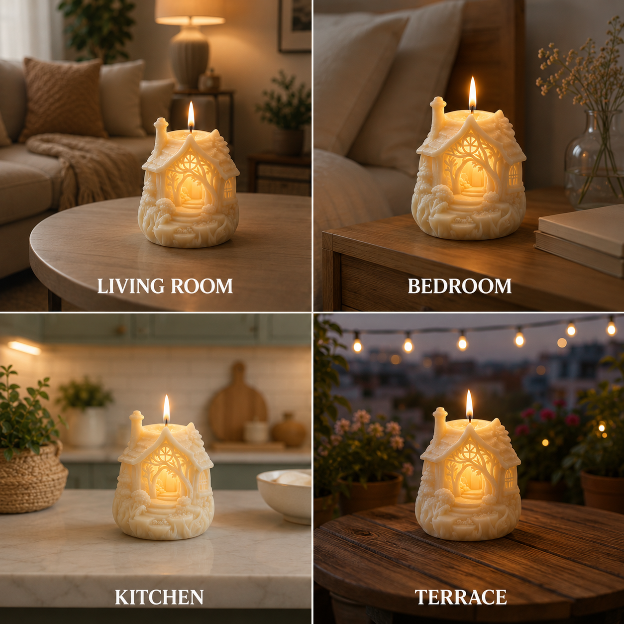 Fairy Cottage Decorative Vanilla Scented Soy Wax Gift Candle, 198g DCPL Candles