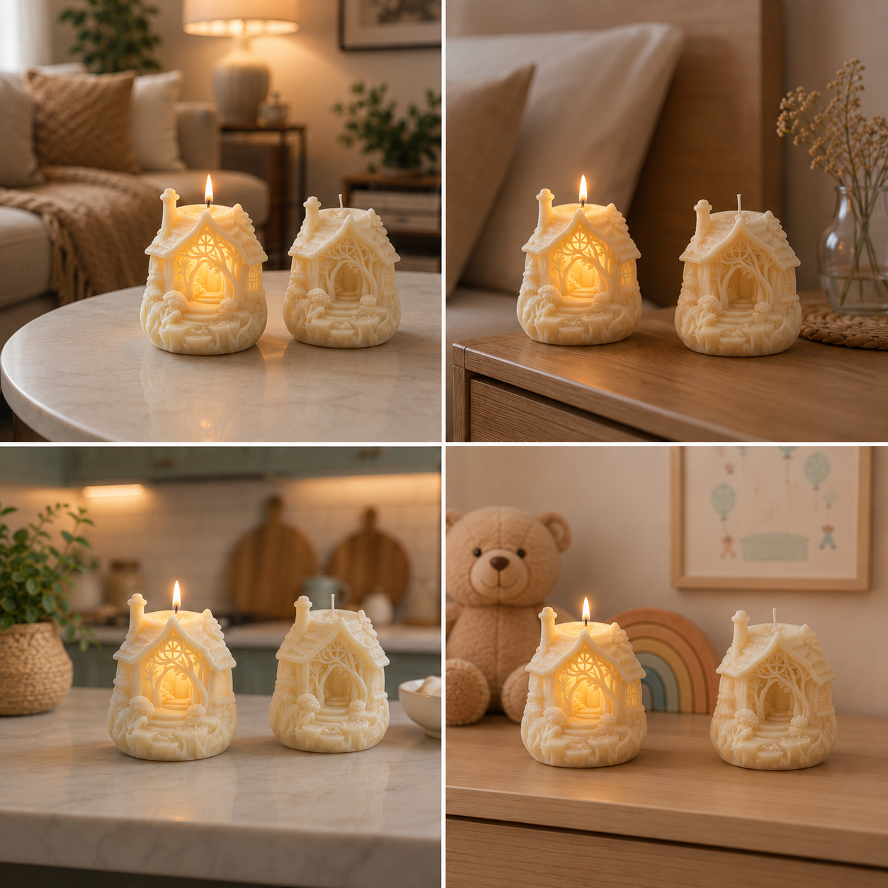 Fairy Cottage Decorative Vanilla Scented Soy Wax Gift Candle, 198g DCPL Candles