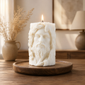 Jesus Face Spiritual Decorative Vanilla Scented Soy Wax Candle, 269gm DCPL Candles