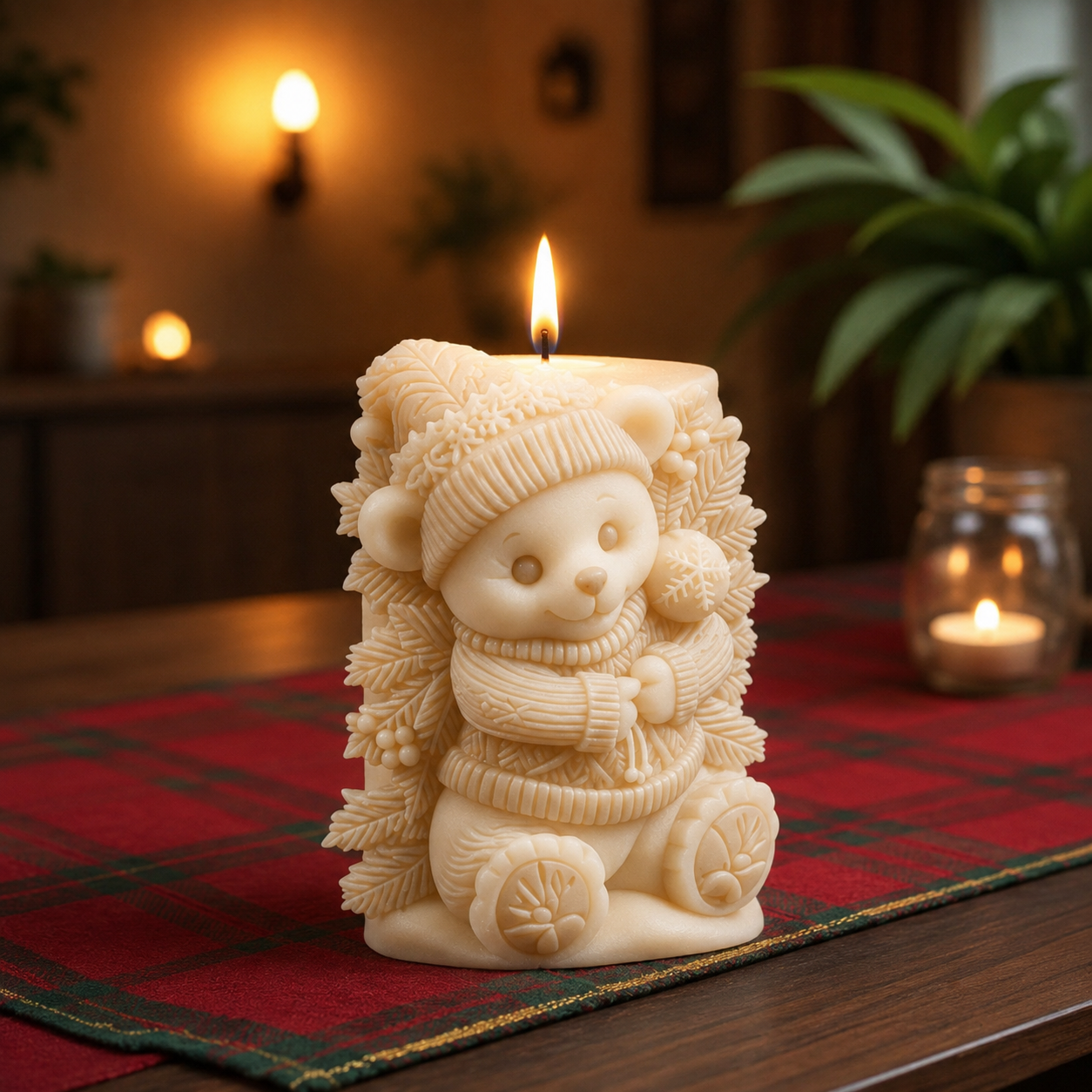 Baby Santa Decorative Vanilla Scented Soy Wax Candle, 200gm DCPL Candles