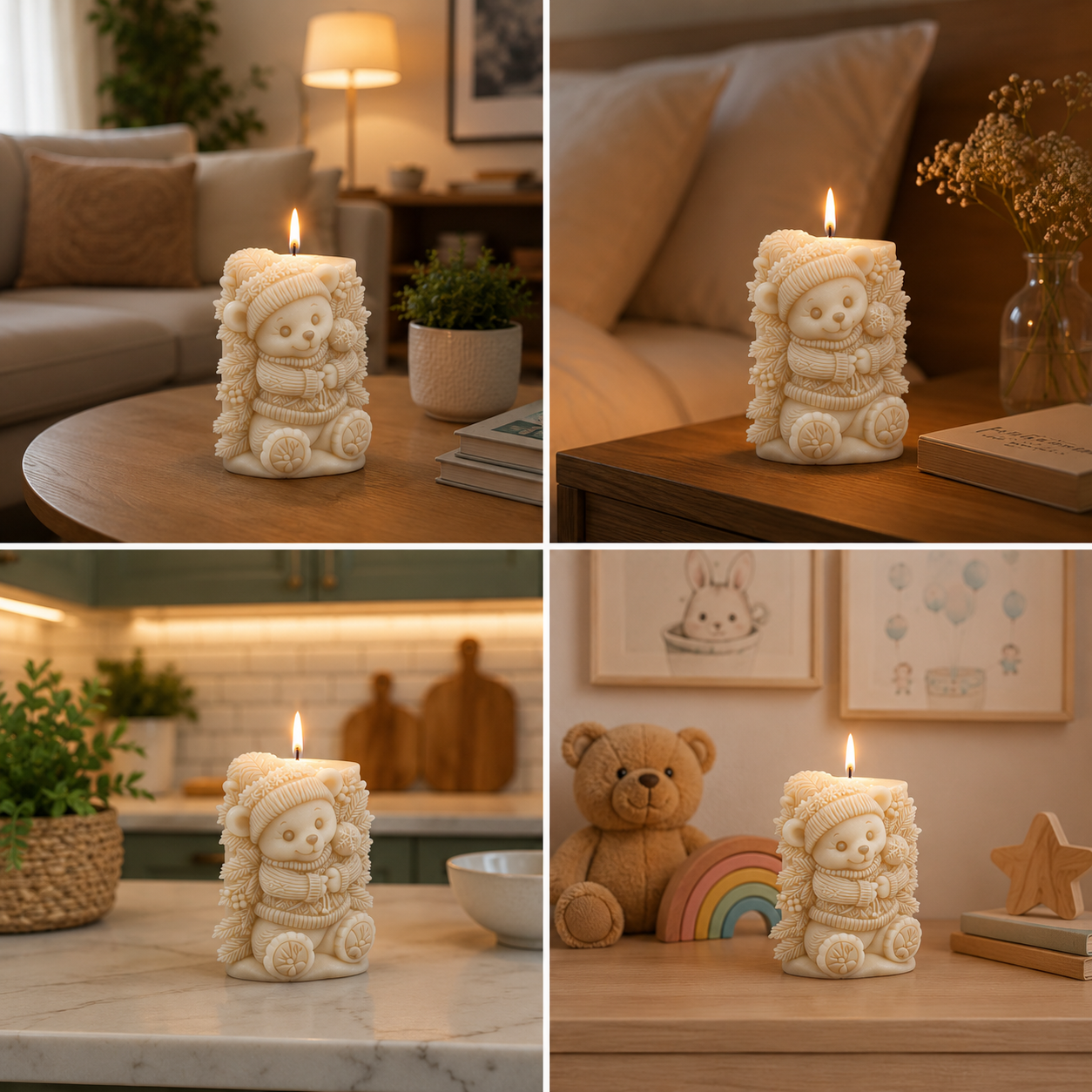 Baby Santa Decorative Vanilla Scented Soy Wax Candle, 200gm DCPL Candles