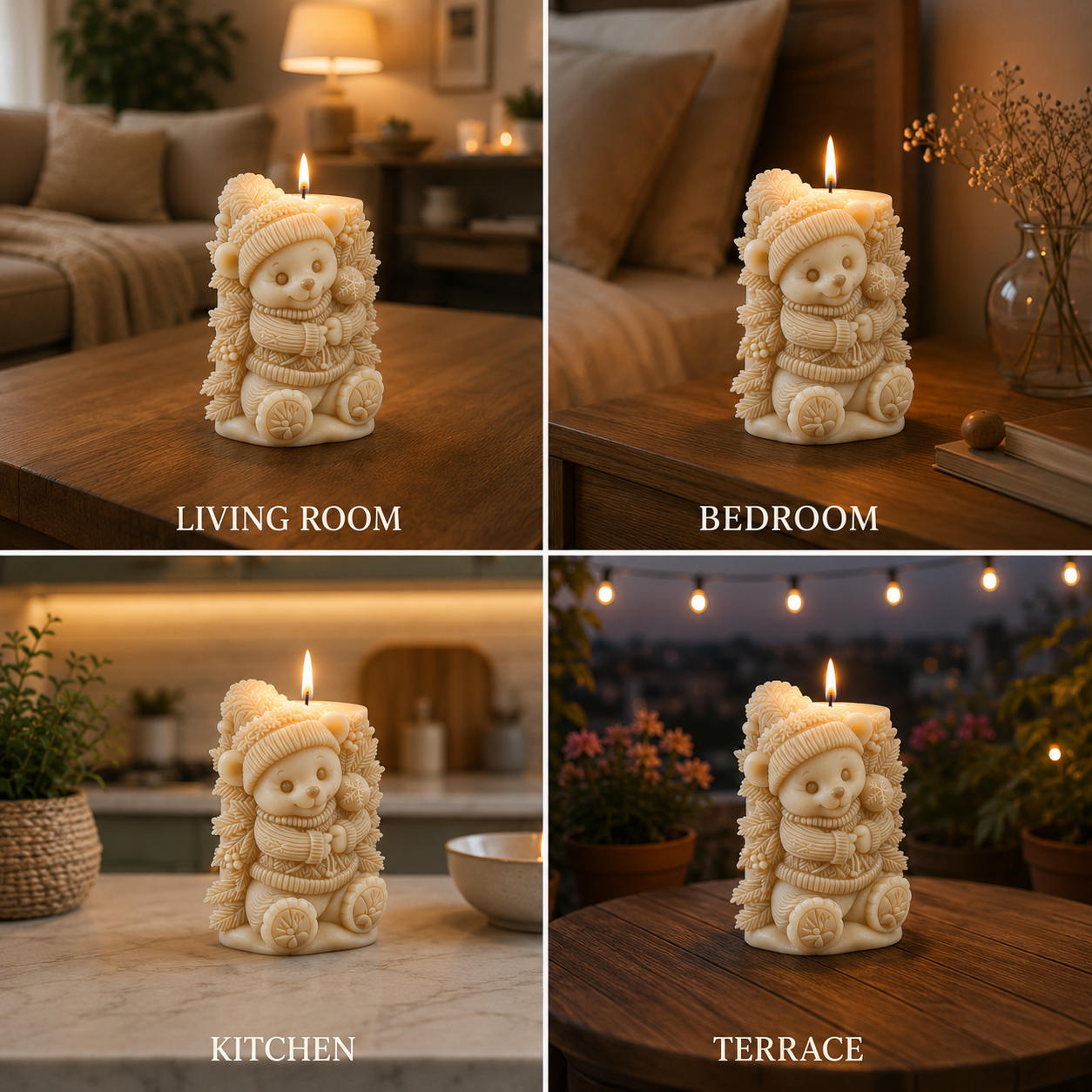 Baby Santa Decorative Vanilla Scented Soy Wax Candle, 200gm DCPL Candles