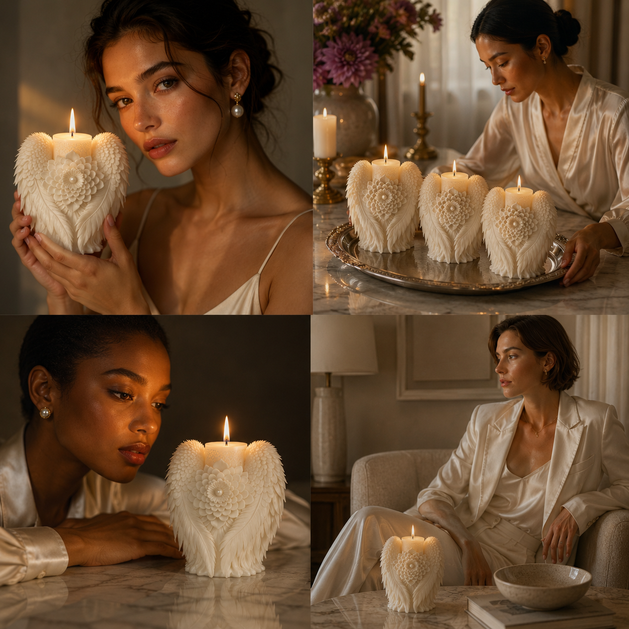 Angel Wings Decorative Vanilla Scented Candle, 188gm DCPL Candles