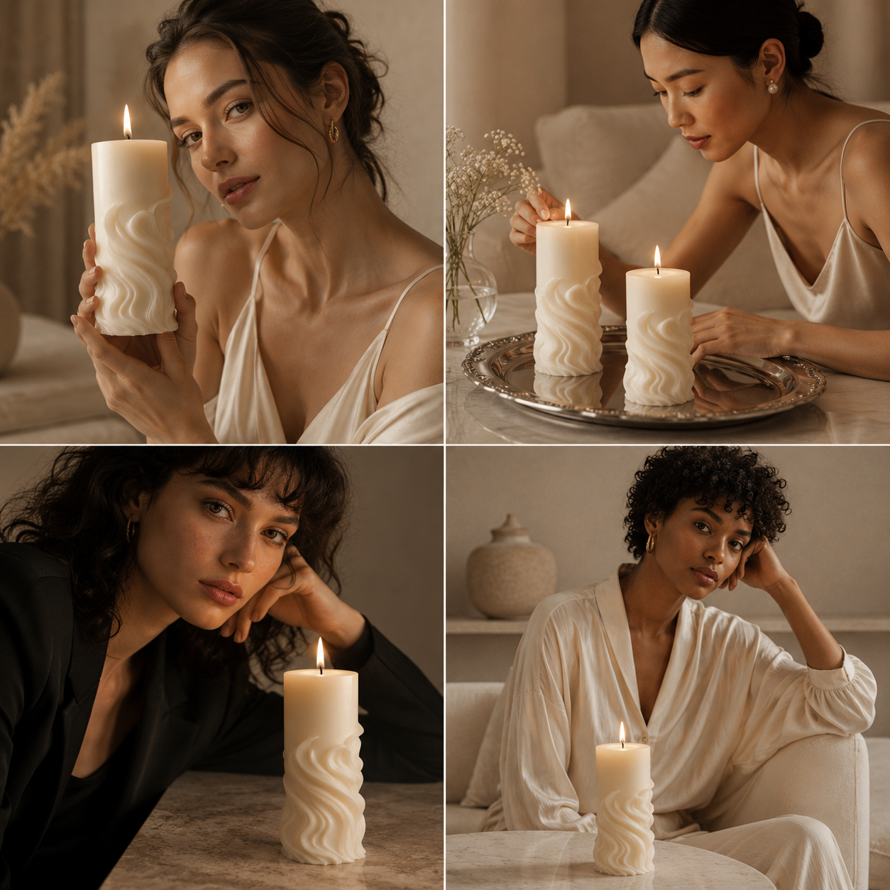 Vanilla Scented Designer Pillar Decorative Candle, 325ml DCPL Candles