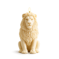 Lion-shaped candle on a white background