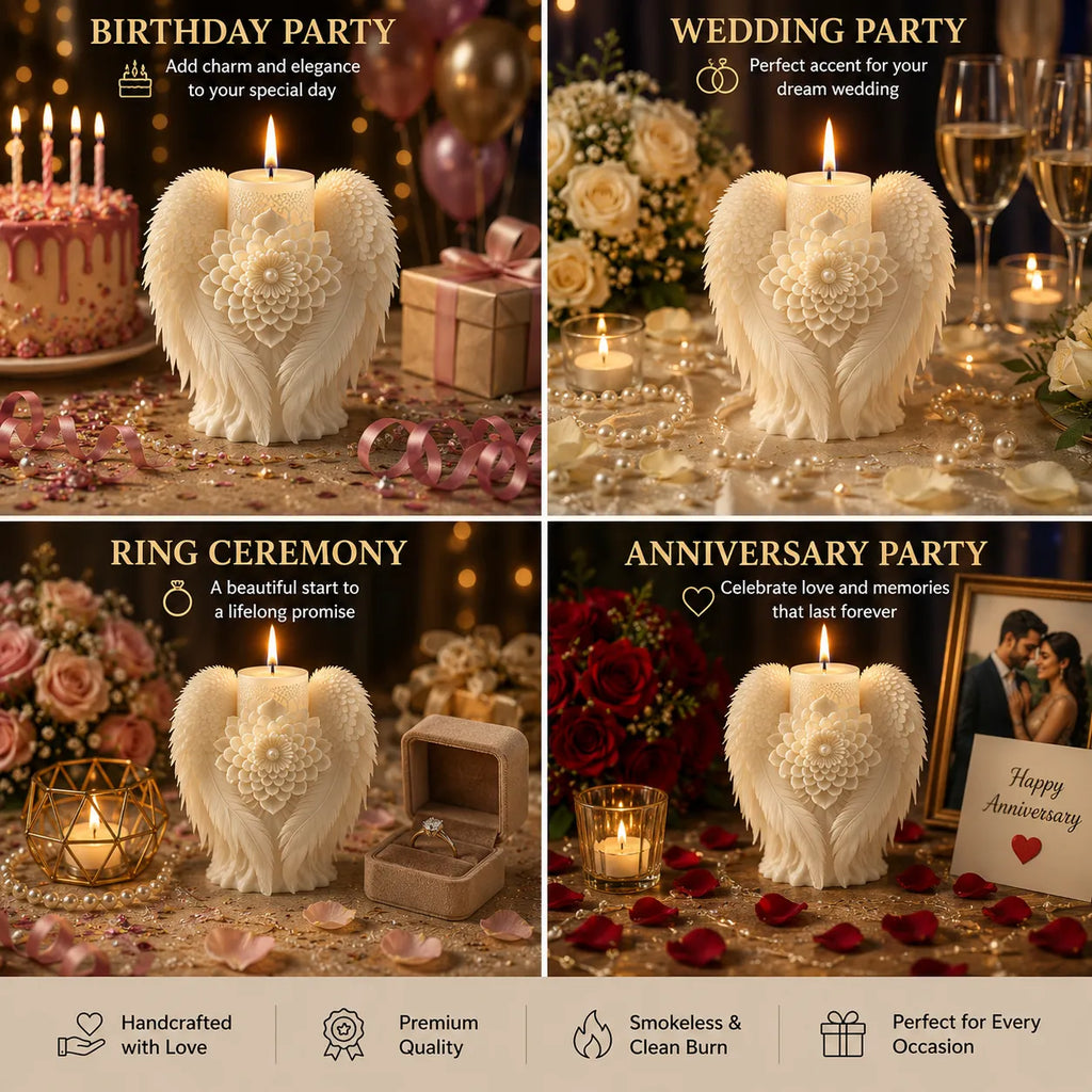Heart-shaped candles with decorative elements on a table setting for various occasions.